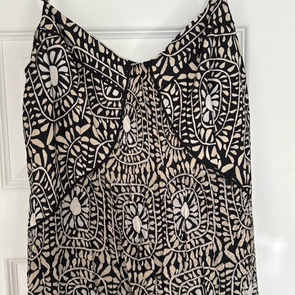 Cotélac Women’s Maxi Dress With Black and Cream Floral Print - Picture 3 of 9